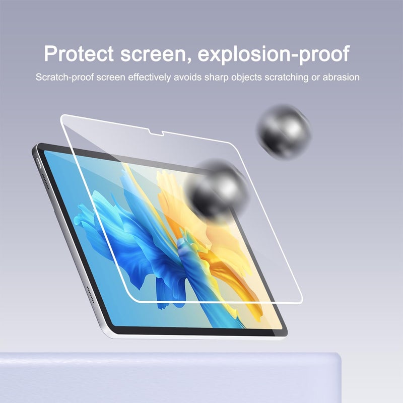 Ailun Screen Protector for iPad Pro 11 inch 2025/2024 [6th/5th Generation, M5/M4] 2 Pack + 2 Pack Camera Lens Protector,Tempered Glass 0.33mm,Face ID & Apple Pencil & Case Compatible [4 Pack] - Image 2